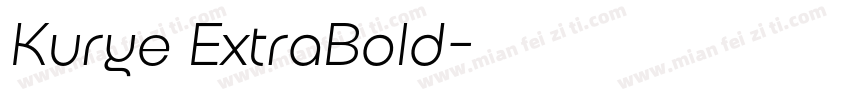 Kurye ExtraBold字体转换